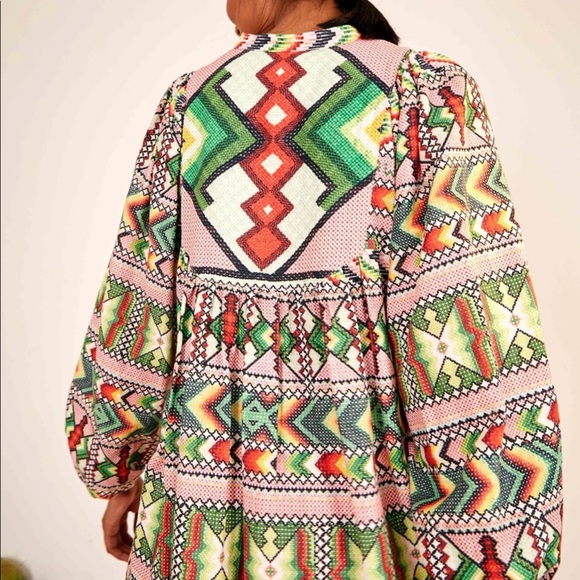 Anthropologie FARM Rio Amulet Midi Dress - Picture 3 of 10